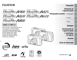 Fujifilm FinePix A820 Mode d'emploi