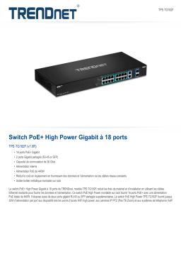 Trendnet TPE-TG182F 18-Port Gigabit High Power PoE+ Switch Fiche technique