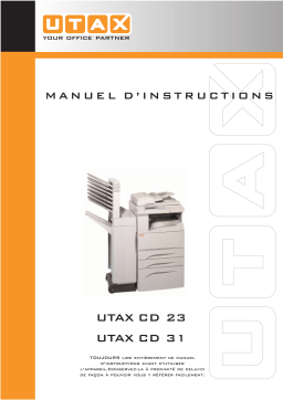 Utax CD 31 Copy System Manuel utilisateur