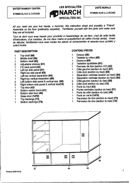 Monarch Specialties ET 9006 BOOKCASE Manuel utilisateur