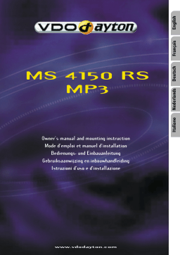 VDO Dayton MS 4150 RS MP3 Manuel utilisateur