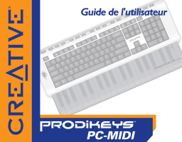 Creative Prodikeys PC-MIDI Manuel utilisateur