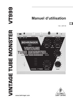 Behringer VT999 Manuel utilisateur