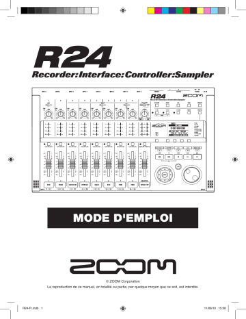 Mode d'emploi | Zoom R24 Manuel utilisateur | Fixfr