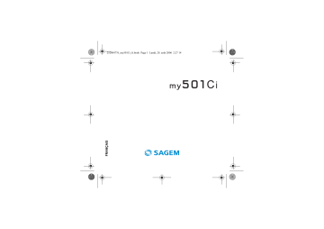 Manuel du propriétaire | Sagem my501Ci Manuel utilisateur | Fixfr