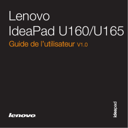 Lenovo IDEAPAD U160 Manuel utilisateur