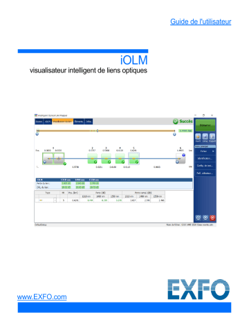 EXFO iOLM Mode d'emploi | Fixfr