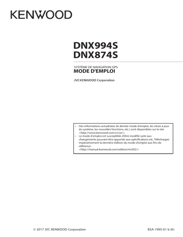 DNX 994 S | Kenwood DNX 874 S Mode d'emploi | Fixfr