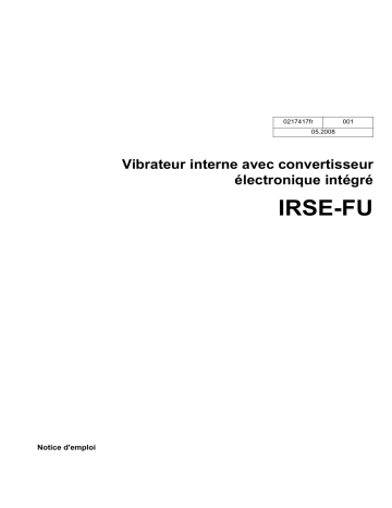 IRSE-FU 57/120 US | IRSE-FU 38/120 US | IRSE-FU 30/120 US | Wacker Neuson IRSE-FU 45/120 US High Frequency Internal Vibrators Manuel utilisateur | Fixfr