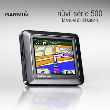 Nüvi 550 | nüvi® 500 | Garmin Nüvi 500 Manuel utilisateur | Fixfr