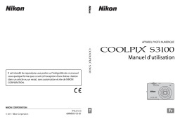 Nikon Coolpix S3100 Manuel utilisateur