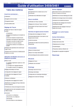 Casio 3459 Mode d'emploi