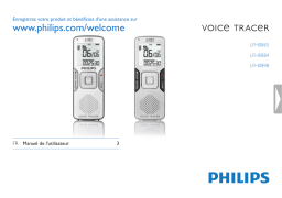 Philips LFH0884 Voice Tracer Enregistreur numérique Manuel utilisateur