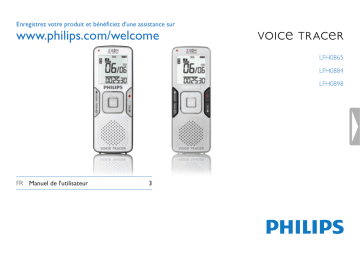 Manuel du propriétaire | Philips LFH0884 Voice Tracer Enregistreur numérique Manuel utilisateur | Fixfr