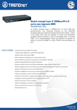 Trendnet TEG-S081FMi 8-Port 100base-FX Layer 2 Managed Fiber Switch Fiche technique