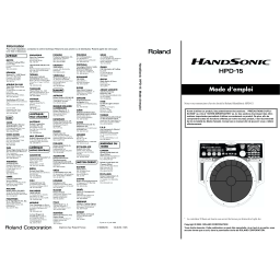 Roland HANDSONIC 15 Manuel utilisateur