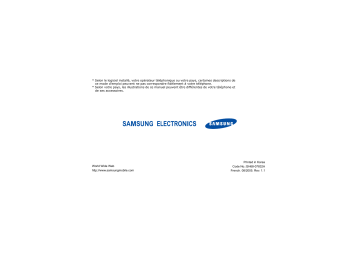 Mode d'emploi | Samsung SGH-E330N Manuel utilisateur | Fixfr