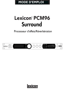 Lexicon PCM96 Manuel utilisateur