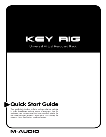 Manuel du propriétaire | M-Audio Key Rig Manuel utilisateur | Fixfr