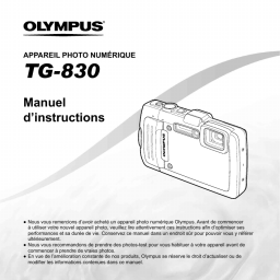 Olympus TG830 Manuel utilisateur