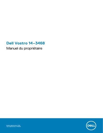 Dell Vostro 14 3468 laptop Manuel du propriétaire | Fixfr