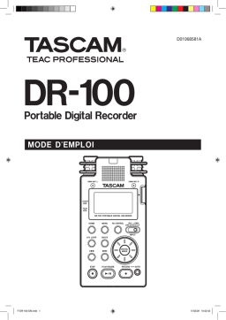 Tascam DR 100 Mode d'emploi