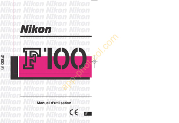 Nikon F100 Mode d'emploi | Fixfr