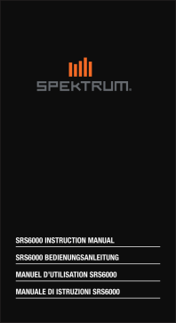 Spektrum SRS6000 DSMR AVC Surface Rx Manuel utilisateur