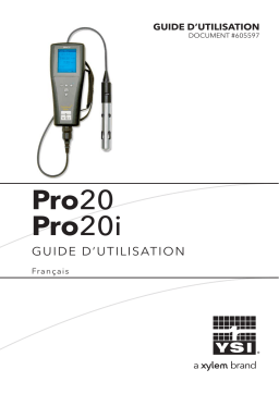 YSI Pro20/Pro20i Manuel utilisateur