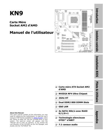 Manuel du propriétaire | Abit KN9 Manuel utilisateur | Fixfr