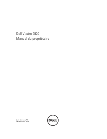 Dell Vostro 2520 laptop Manuel du propriétaire | Fixfr