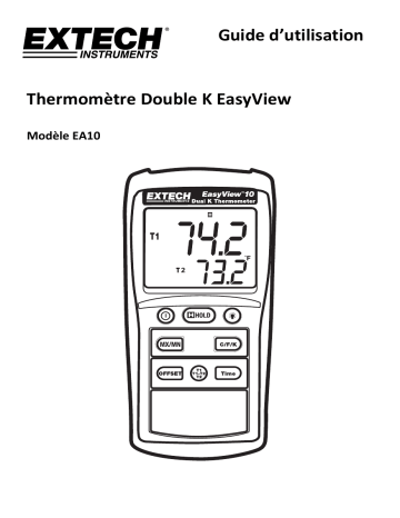 Extech Instruments EA10 EasyView™ Dual Input Thermometers Manuel utilisateur | Fixfr