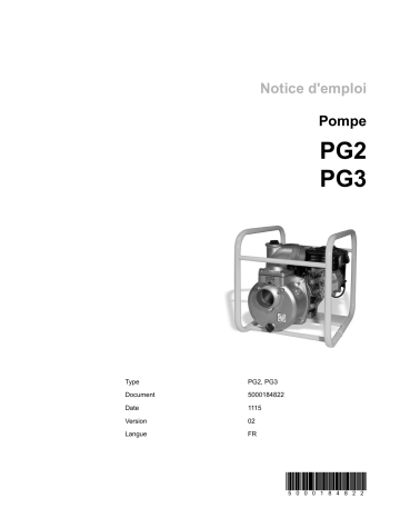 PG2 | Wacker Neuson PG3 Dewatering Pump Manuel utilisateur | Fixfr