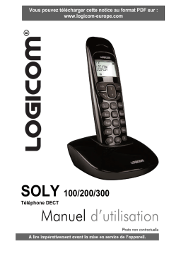 Logicom Soly 300 Téléphone sans fil Manuel utilisateur