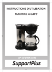 SUPPORTPLUS MACHINE A CAFE SP-CFM03K-0322 Manuel utilisateur