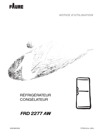 Manuel du propriétaire | Faure FRD 2277 AW Manuel utilisateur | Fixfr