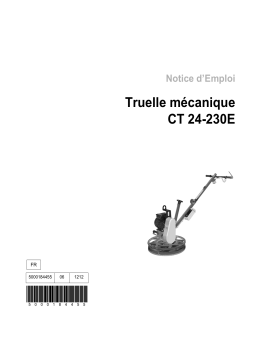 Wacker Neuson CT24-230E EU Electric Walk-behind Trowel Manuel utilisateur