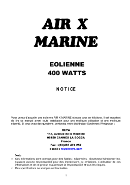 AIR X MARINE 400 WATTS Manuel utilisateur