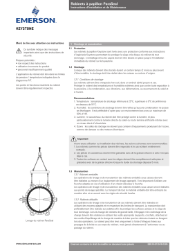 Keystone Robinets à papillon ParaSeal Manuel du propriétaire