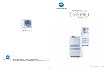 Manuel du propriétaire | KONICA DRYPRO 873 Manuel utilisateur | Fixfr