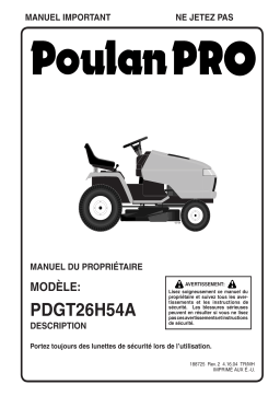 Poulan PDGT26H54A Manuel utilisateur