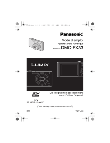 Panasonic DMC FX33 Mode d'emploi | Fixfr