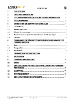 Powerplus POWX1735 Manuel utilisateur