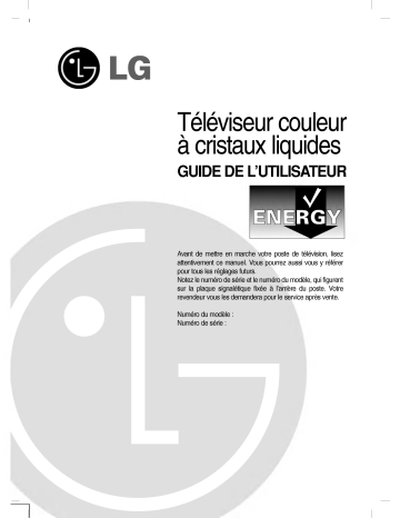 LG RZ-30LZ50 Manuel du propriétaire | Fixfr