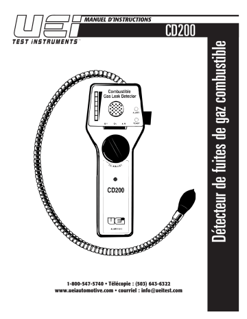 UEi CD200 Combustible Gas Leak Detector Manuel du propriétaire | Fixfr