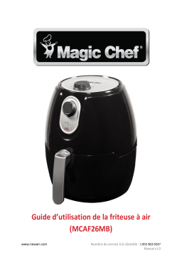 NewAir MCAF26MB Magic Chef® 2.6 Quart Snack-Sized Compact Manual Air Fryer  Manuel utilisateur