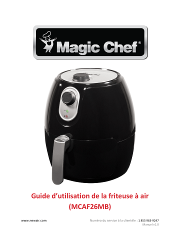 NewAir MCAF26MB Magic Chef® 2.6 Quart Snack-Sized Compact Manual Air Fryer  Manuel utilisateur | Fixfr