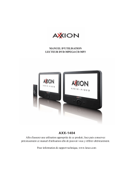 Axxion AXX-1404 Manuel utilisateur