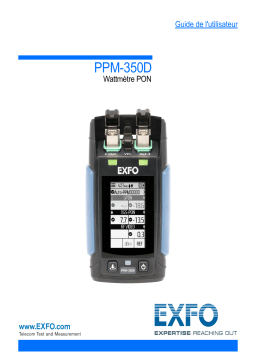 EXFO PPM-350D PON power meter Mode d'emploi