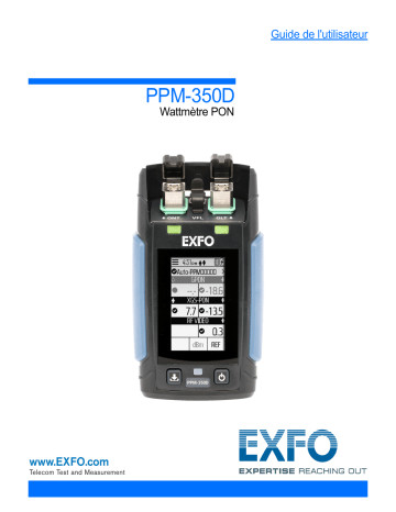 EXFO PPM-350D PON power meter Mode d'emploi | Fixfr